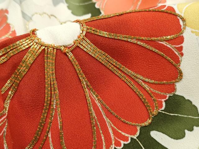 平和屋着物■訪問着 駒刺繍 枝花文 金彩 正絹 逸品 DABH1076qa