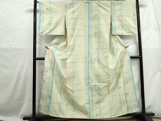 平和屋着物■上質な紬 舞花文 暈し染め 正絹 逸品 DABH1077qa