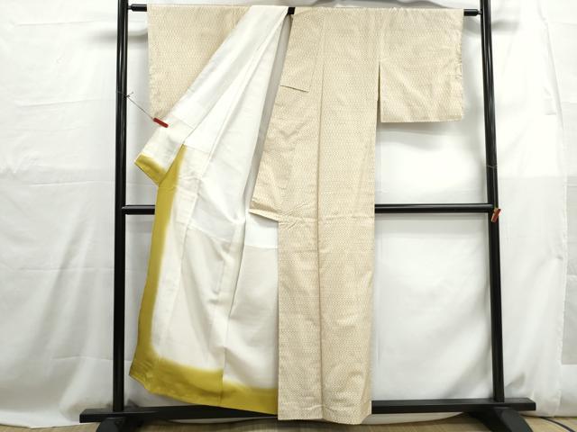 平和屋着物■上質な紬 亀甲文 正絹 逸品 DABH1083qa