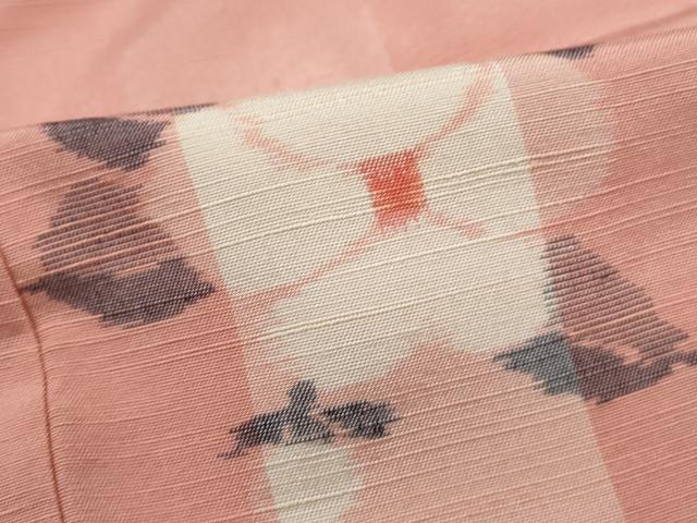 平和屋着物■上質な紬 枝椿文 正絹 逸品 DABH1090qa