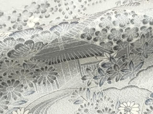 平和屋着物■上質な小紋 風景花文 松竹梅 正絹 逸品 DABH1095qa