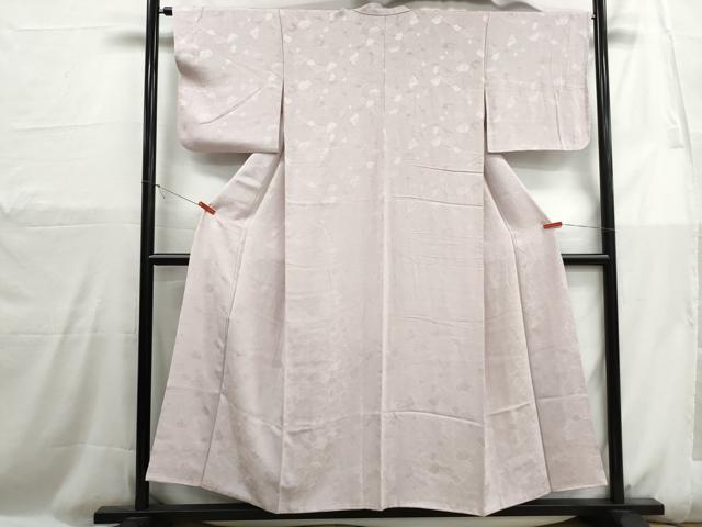平和屋着物■上質な色無地 流水切嵌地紋 薄桜色 正絹 逸品 DABH1101qa