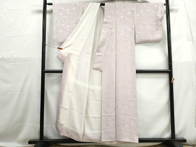 平和屋着物■上質な色無地 流水切嵌地紋 薄桜色 正絹 逸品 DABH1101qa