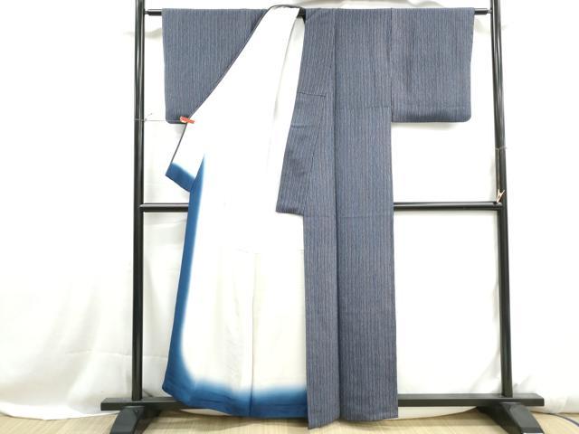 平和屋着物■上質な小紋 間道 鬼しぼ縮緬 正絹 逸品 DABH1107qa