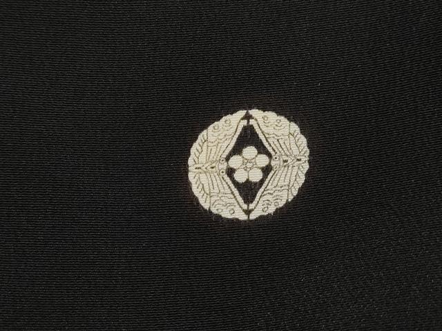 平和屋着物■豪華黒留袖 駒刺繍 檜扇花鳥文 金銀彩 正絹 逸品 DABH1124qa