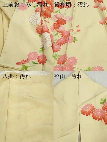平和屋着物■訪問着 駒刺繍 菊尽くし 金彩 正絹 逸品 DABH1135qa