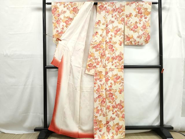 平和屋着物■上質な小紋 枝梅文 暈し染め 正絹 逸品 DABH1137qa