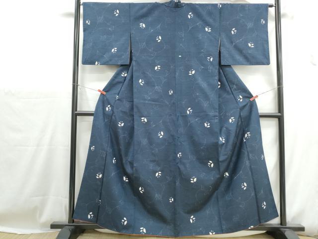 平和屋着物■上質な紬 花唐草文 正絹 逸品 DABH1144qa