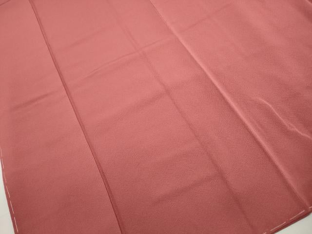 平和屋着物■上質な色無地 作家物 甚三紅色 正絹 逸品 DABH1149qa