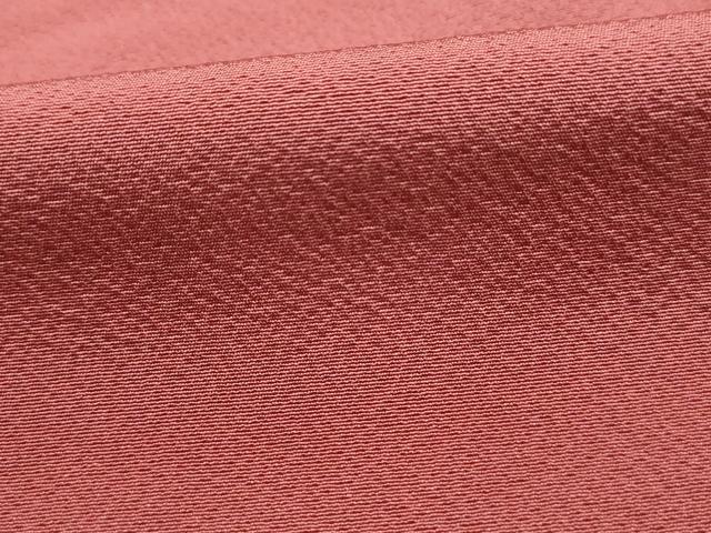 平和屋着物■上質な色無地 作家物 甚三紅色 正絹 逸品 DABH1149qa