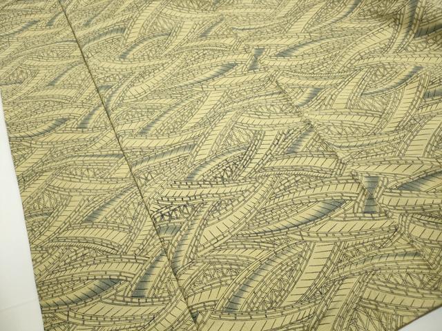 平和屋着物■上質な小紋 渡橋文 暈し染め 正絹 逸品 DABH1153qa