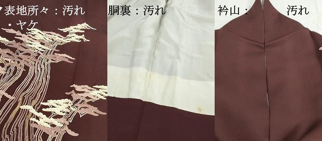 平和屋着物■訪問着 枝松文 金彩 西武百貨店扱い 正絹 逸品 DABH1154qa