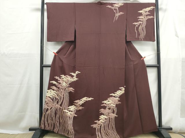 平和屋着物■訪問着 枝松文 金彩 西武百貨店扱い 正絹 逸品 DABH1154qa