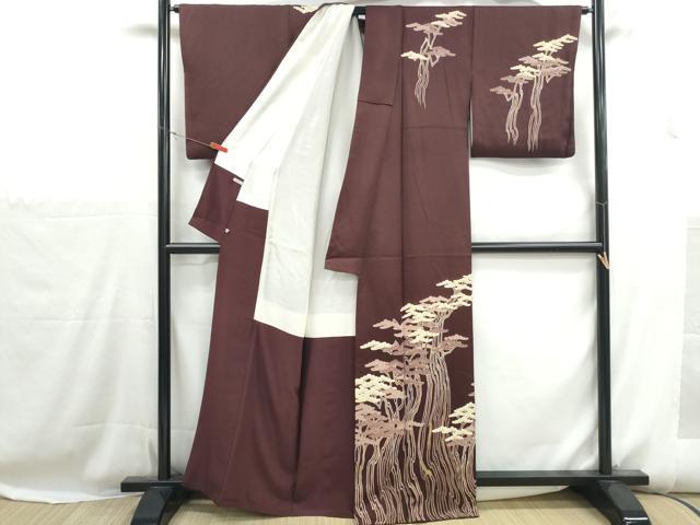 平和屋着物■訪問着 枝松文 金彩 西武百貨店扱い 正絹 逸品 DABH1154qa