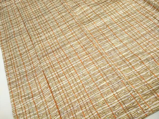 平和屋着物■上質な小紋 格子文 正絹 逸品 DABH1182qa