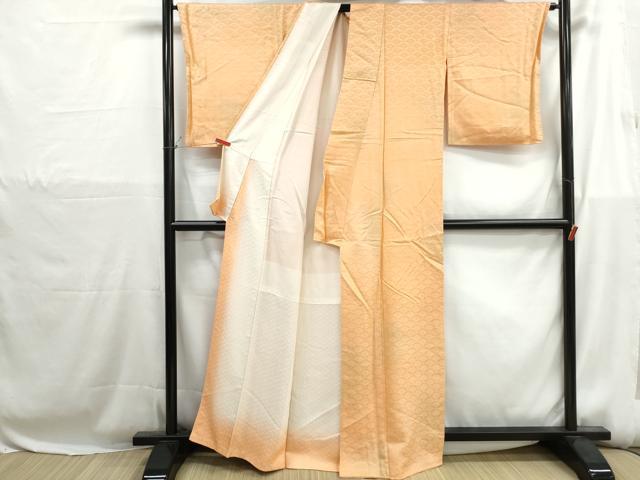平和屋着物■上質な小紋 花青海波 暈し染め 正絹 逸品 DABH1188qa
