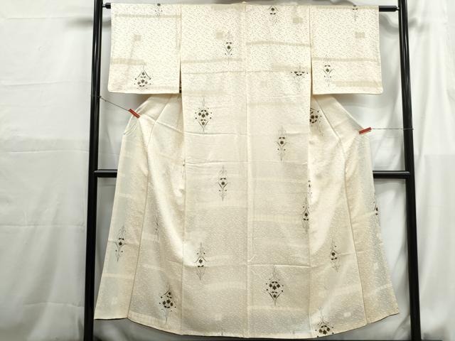 平和屋着物■上質な小紋 抽象花文 金彩 正絹 逸品 DABH1195qa