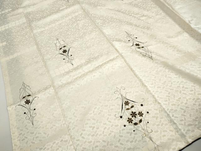 平和屋着物■上質な小紋 抽象花文 金彩 正絹 逸品 DABH1195qa