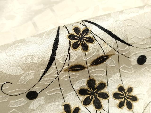 平和屋着物■上質な小紋 抽象花文 金彩 正絹 逸品 DABH1195qa