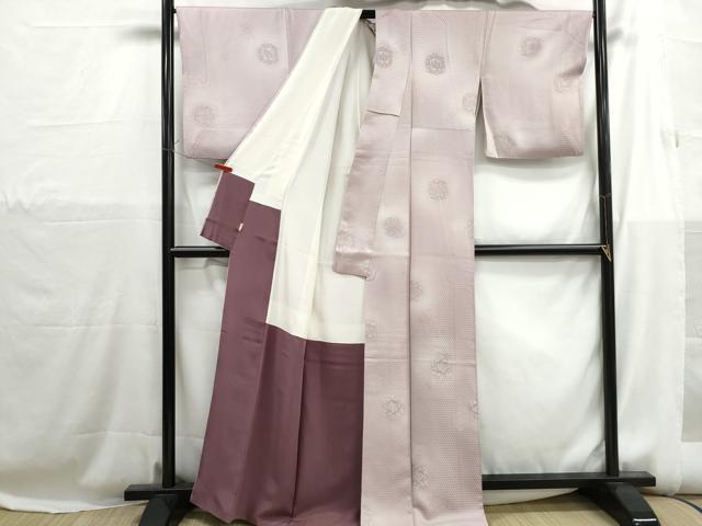 平和屋着物■上質な小紋 亀甲抽象花文 暈し染め ますいわ屋扱い 正絹 逸品 DABH1207qa