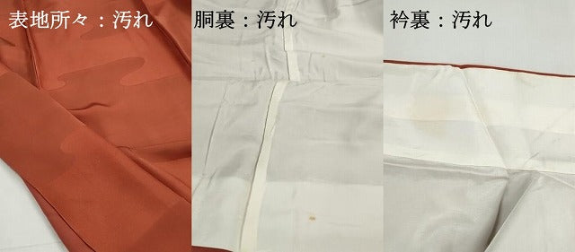 平和屋着物■上質な小紋 霞文 雀茶色 正絹 逸品 DABH1210qa