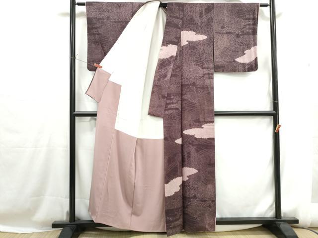 平和屋着物■訪問着 雲取り風景花文 正絹 逸品 DABH1211qa