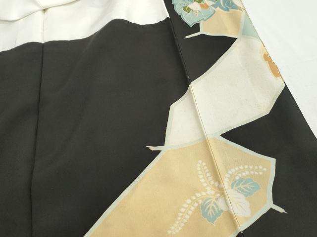 平和屋着物■豪華黒留袖 切嵌花文 桐 金彩 正絹 逸品 DABH1217qa