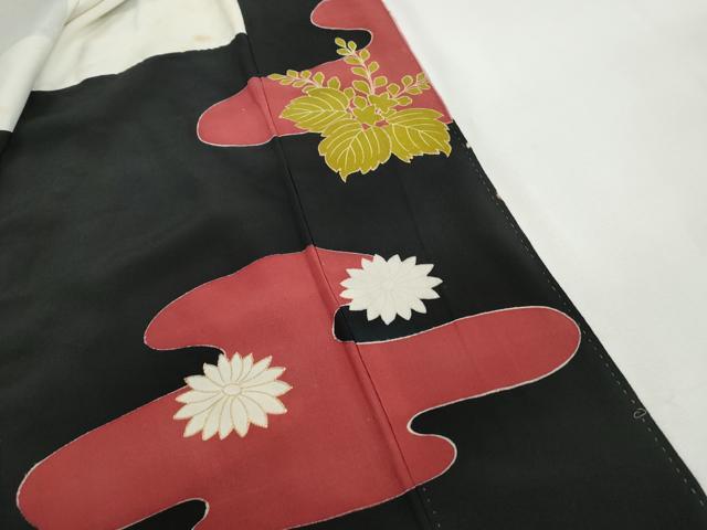 平和屋着物■豪華黒留袖 駒刺繍 鳳凰花文 桐 金銀糸 金彩 正絹 逸品 DABH1226qa