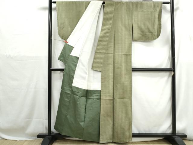 平和屋着物■上質な紬 間道 正絹 逸品 DABH1228qa