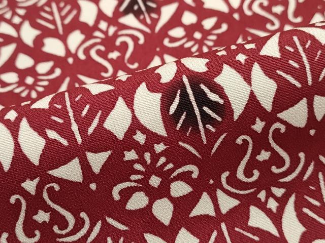 平和屋着物■上質な小紋 型染め 抽象花文 正絹 逸品 DABH1231qa