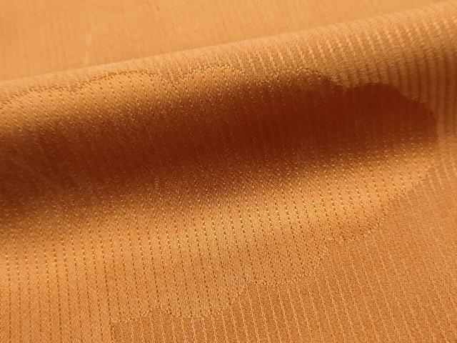 平和屋着物■上質な色無地 雲地紋 赤朽葉色 正絹 逸品 DABH1232qa