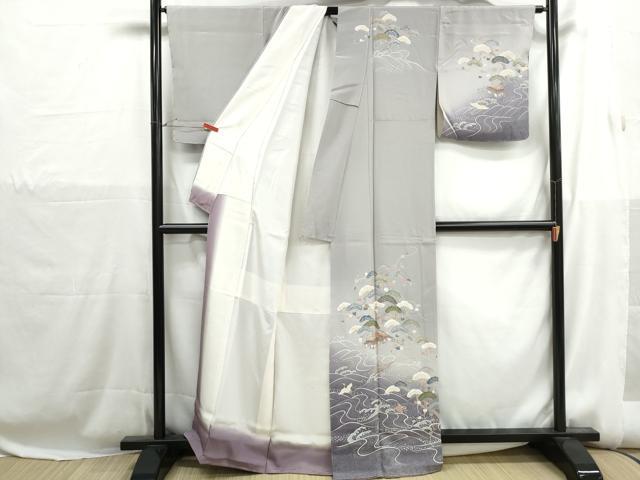 平和屋着物■訪問着 浜松風景文 暈し染め 金彩 正絹 逸品 DABH1242qa