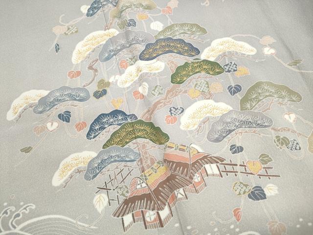 平和屋着物■訪問着 浜松風景文 暈し染め 金彩 正絹 逸品 DABH1242qa