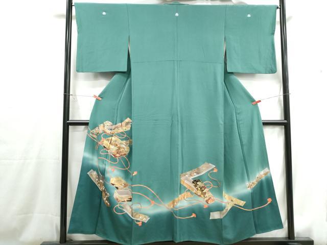 平和屋着物■豪華色留袖 螺鈿 飛鶴花文箱文 暈し染め 金銀彩 正絹 逸品 DABH1249qa