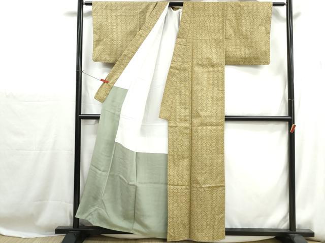 平和屋着物■上質な紬 亀甲花文 正絹 逸品 DABH1258qa