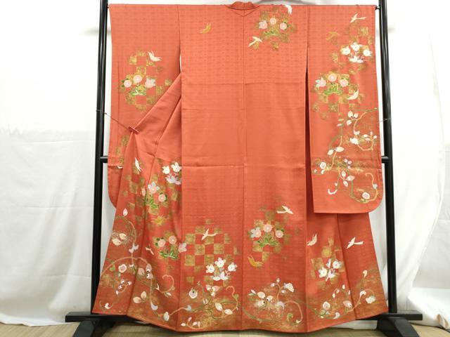 平和屋着物■豪華振袖 花鳥文 金彩 正絹 逸品 DABH1271qa
