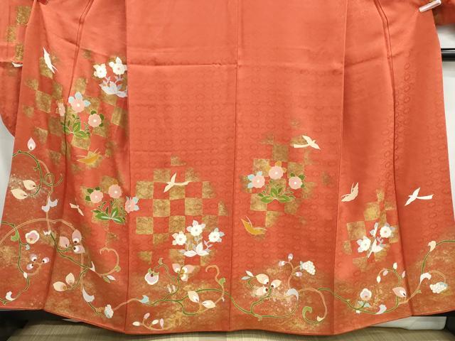 平和屋着物■豪華振袖 花鳥文 金彩 正絹 逸品 DABH1271qa