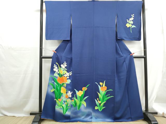 平和屋着物■訪問着 草花文 暈し染め 正絹 逸品 DABH1278qa