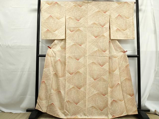 平和屋着物■上質な小紋 松葉文 正絹 逸品 DABH1281qa