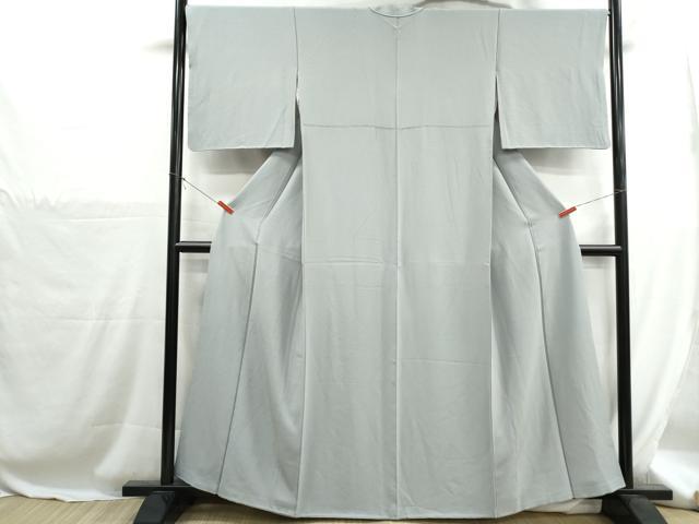 平和屋着物■上質な色無地 薄雲鼠色 正絹 逸品 DABH1285qa