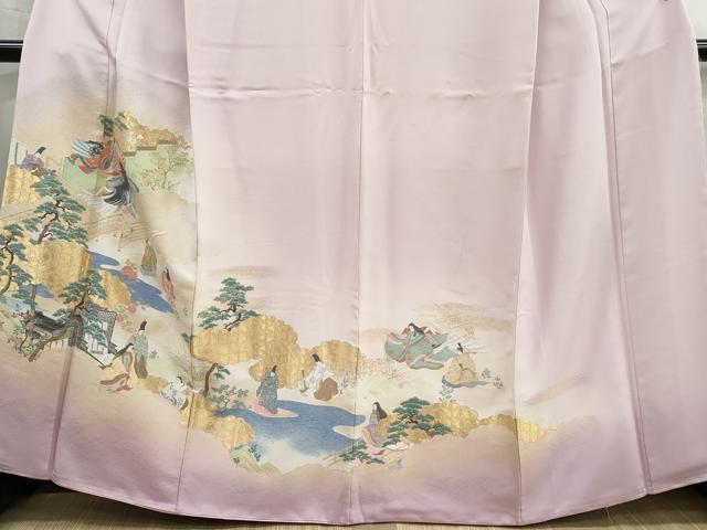 平和屋着物■豪華色留袖 寿光織 人物風景文 暈し染め 金糸 正絹 逸品 DABH1306qa