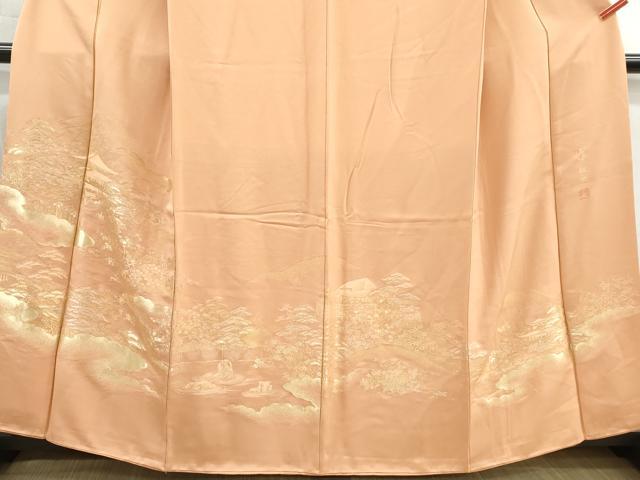 平和屋着物■豪華色留袖 作家物 寿光織 洛中絵図 金糸 正絹 逸品 DABH1326qa