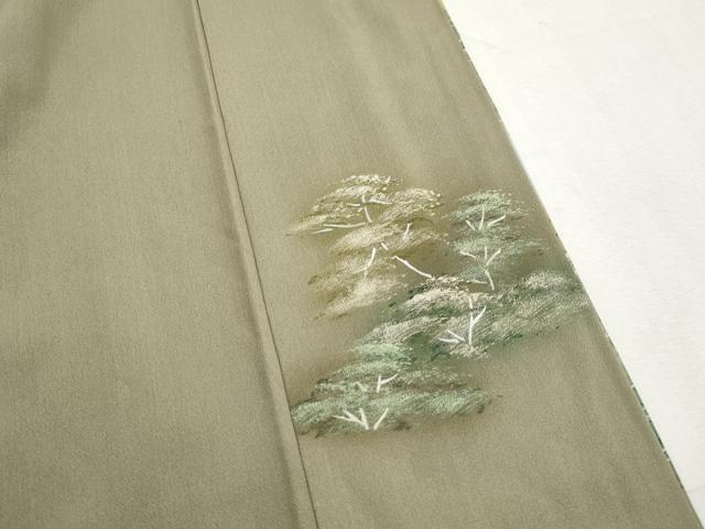 平和屋着物■豪華色留袖 樹林風景文 暈し染め 金彩 正絹 逸品 DABH1330qa