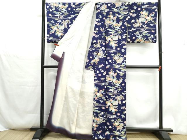 平和屋着物■上質な小紋 松竹梅 舟 正絹 逸品 DABH1334qa