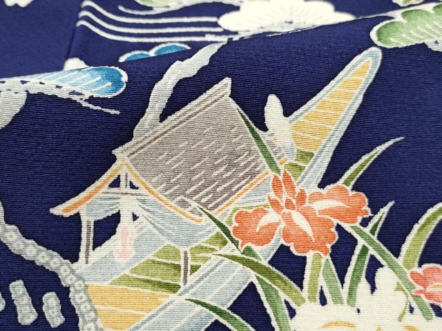 平和屋着物■上質な小紋 松竹梅 舟 正絹 逸品 DABH1334qa
