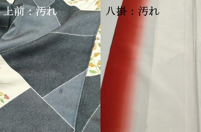 平和屋着物■上質な小紋 鮫小紋 切嵌花文 正絹 逸品 DABH1338qa
