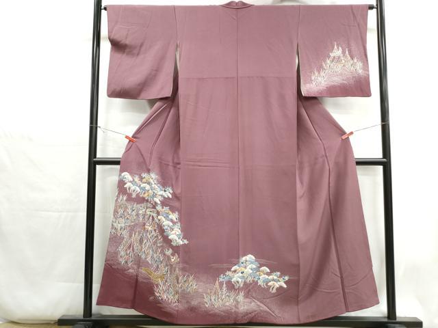 平和屋着物■訪問着 花鳥浜松文 舟 金彩 正絹 逸品 DABH1347qa