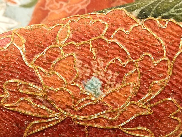 平和屋着物■染匠 久保耕 黒留袖 駒刺繍 花車文 松竹梅 暈し染め 金彩 正絹 逸品 DABH1370qa