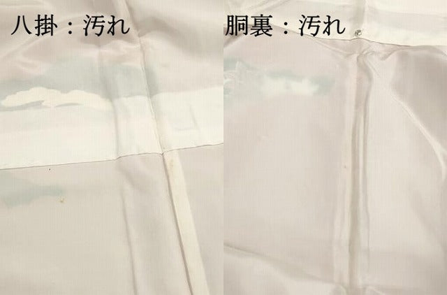平和屋着物■訪問着 駒刺繍 雲取り花松文 金彩 正絹 逸品 DABH1372qa