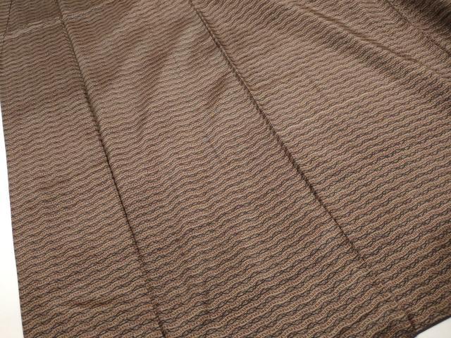 平和屋着物■男性 本場染大島 横段文 正絹 逸品 DABH1381qa